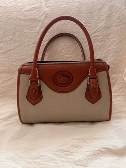 Dooney & Bourke Two-Tone Leather Satchel Purse Handbag