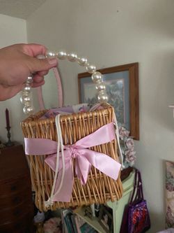 Shabby chic wooden basket Sugarthrillz