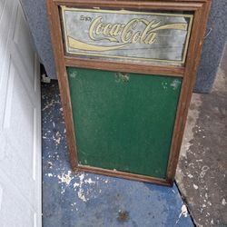 Vintage coca cola sign or message board