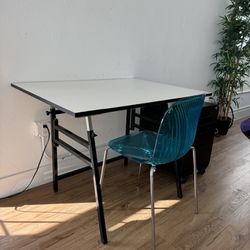 White Desk (Adjustable Height)