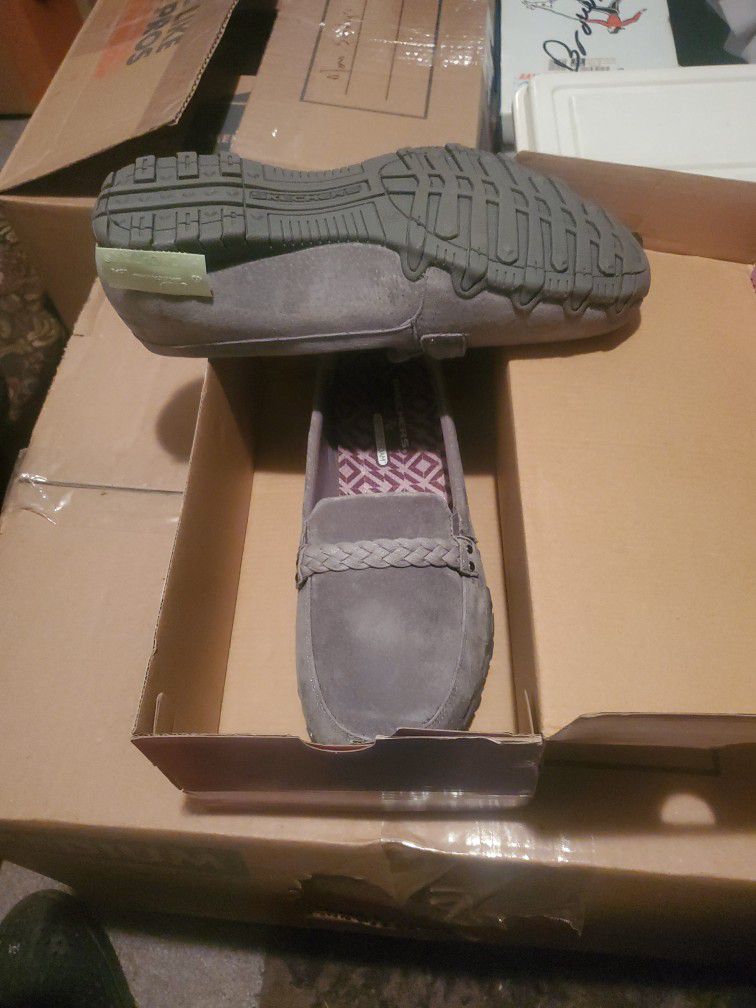 Skechers With Memory Foam, Size 11,  Charcoal 