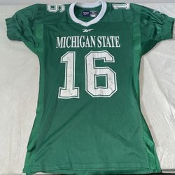 Team Issued Bill Burke Michigan State Spartans Ncaa Reebok Jersey Men 44 Skill