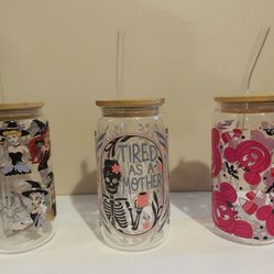 Custom Glass 16oz Coffee/Beer/ Drinking Cups