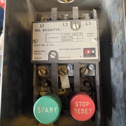 Cutler Hammer Model No.  6–200 Motor Starters