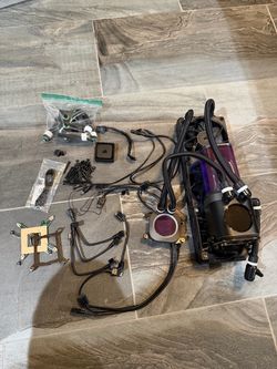 Corsair icue link custom water cool with 360 rad and rx 120 max fans and fittings