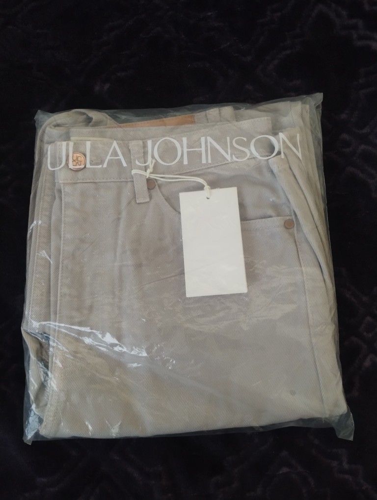 Ulla Johnson The Willow Jean in Dove Wide Leg New NWT Size 27. Retail Price $490