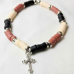 Clay Beaded Stretch Bracelet