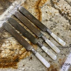 Landers Frary and Clark Dinner Utensils Mother of Pearl Handles