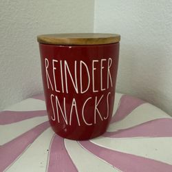 RAE DUNN REINDEER SNACKS CELLAR