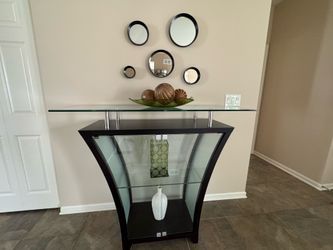 Contemporary Glass Entry Table