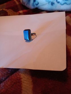LG Blue Stone.  SS 925 Ring