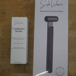 SolaWave 4-in-1 Facial Wand  Red Light Therapy for Face and Neck,Onyx w conductive serum . new sealed 