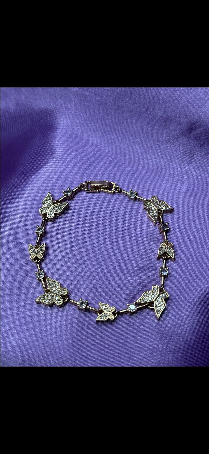 18k Gold Filled Butterfly Bracelet