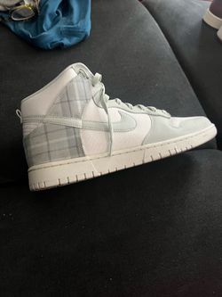 White and grey Nike dunks sz 12
