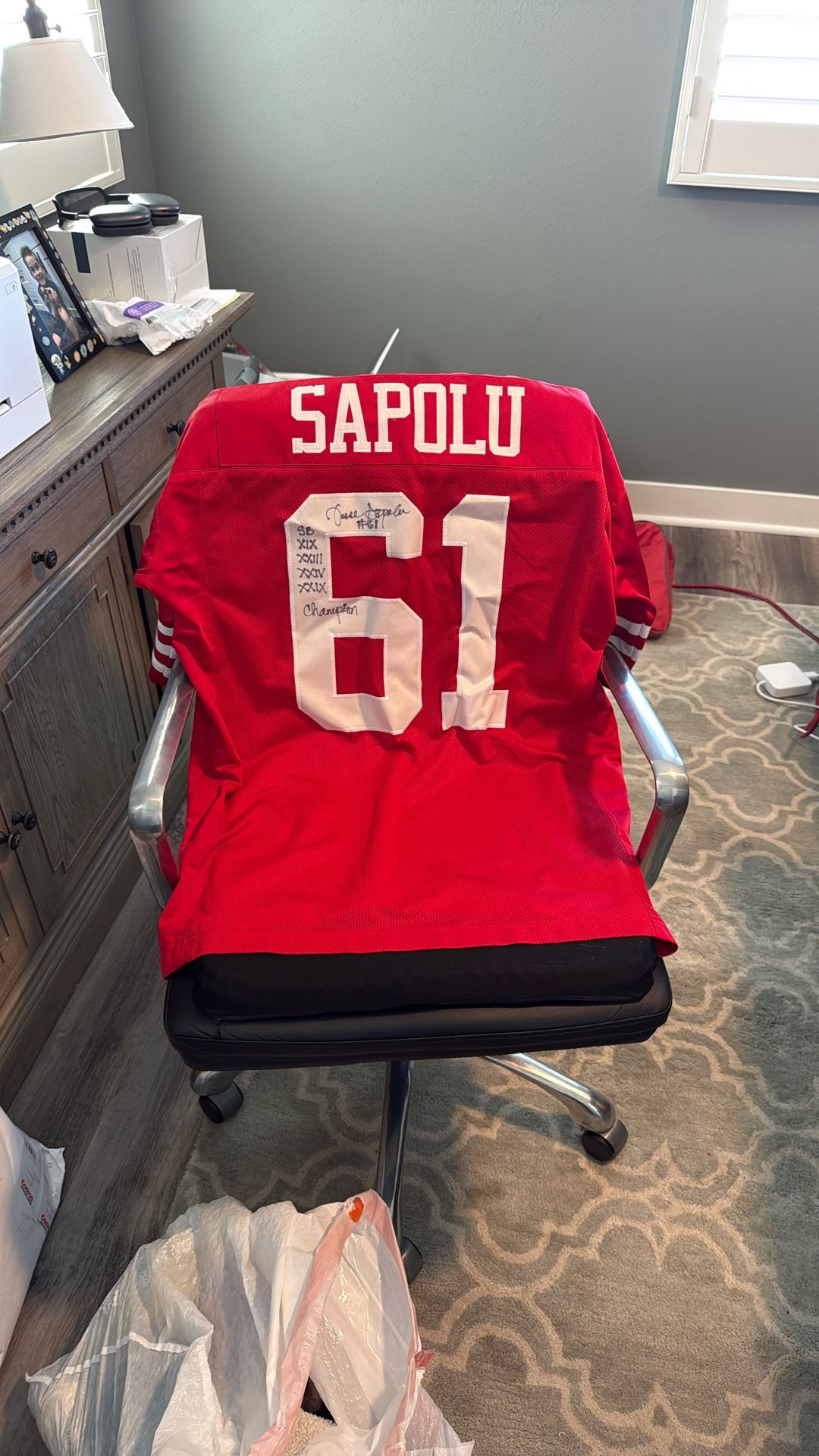 Sapolu Autographed Jersey XL