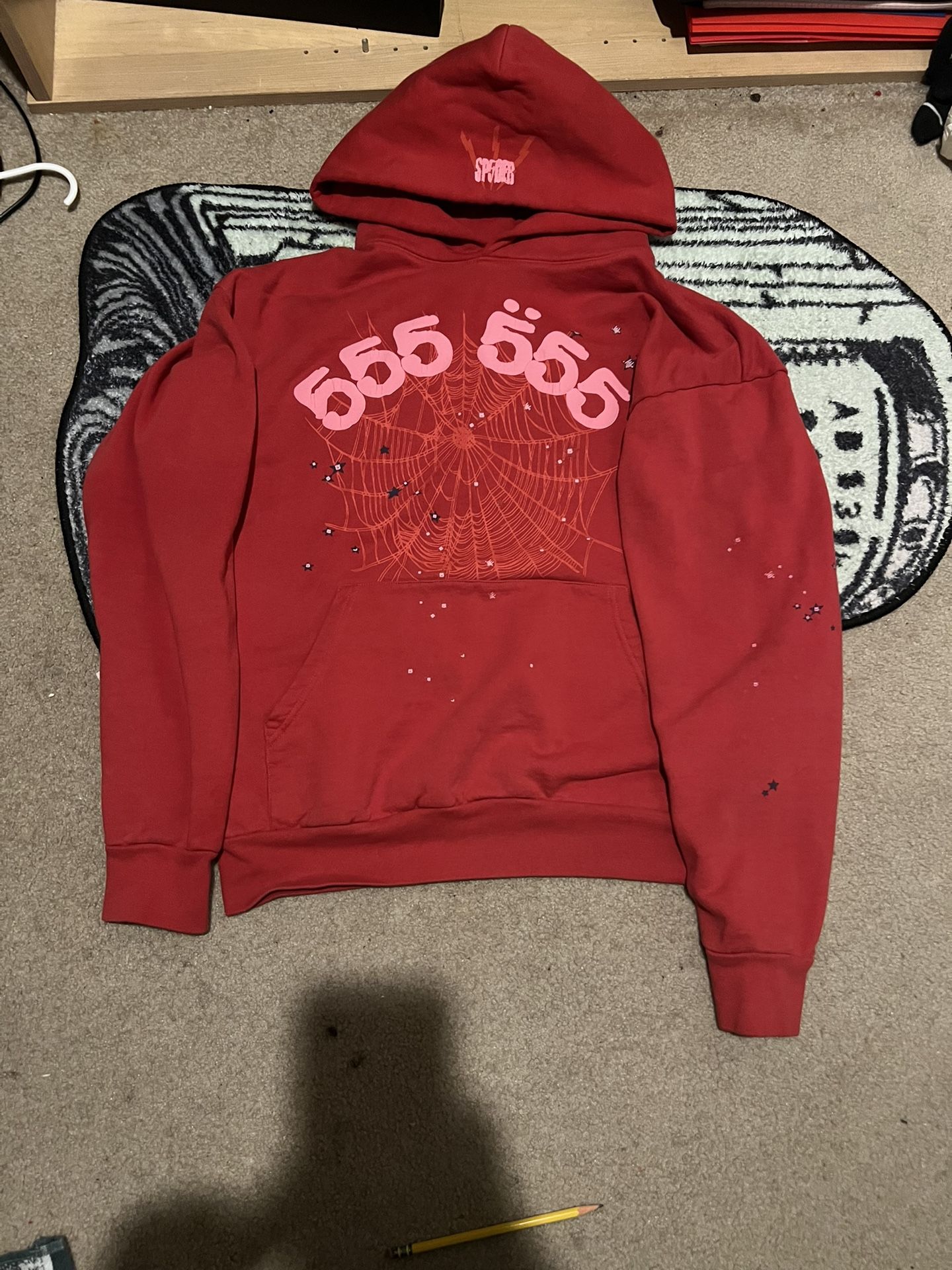 Sp5der Hoodie Red 555
