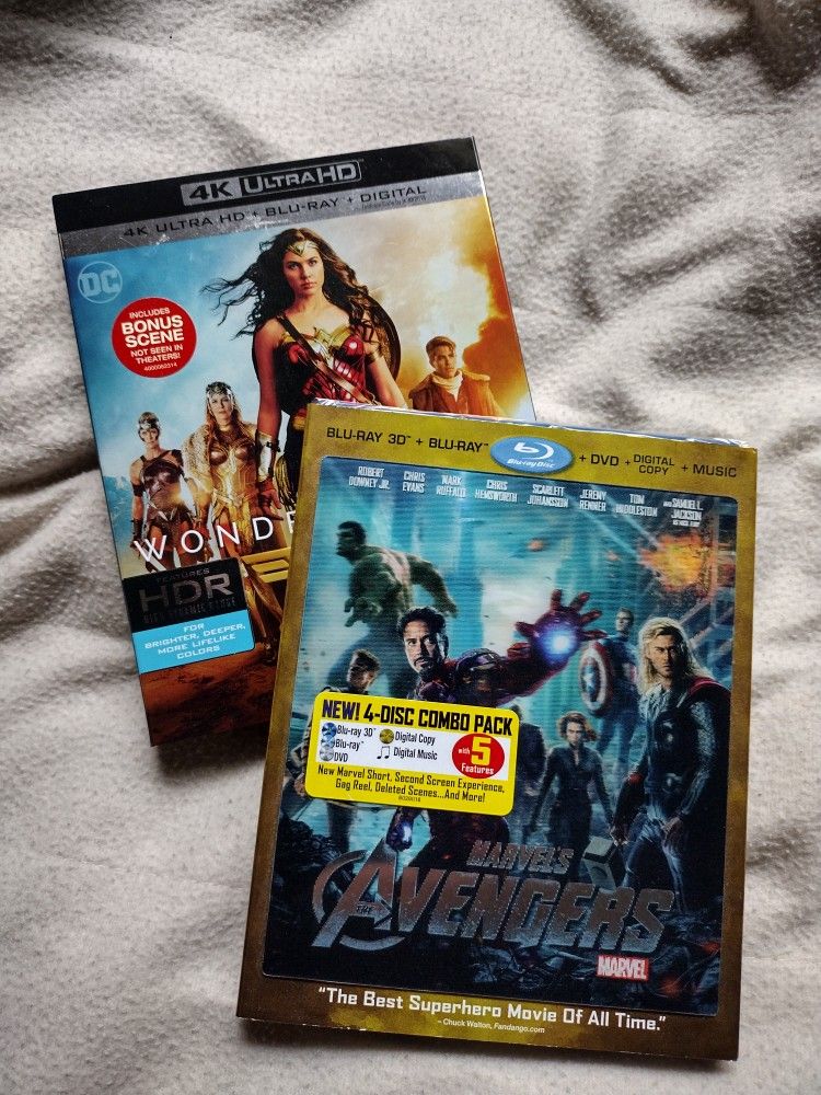 Avengers blu ray OR Wonder Woman 4k, both brand NEW