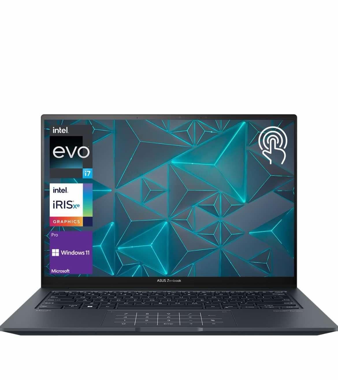 ASUS Zenbook 14X OLED Laptop, 14.5" WQXGA Touchscreen, 13th Gen Intel Core i7-13700H, 16GB RAM, 512GB PCIe SSD, Webcam, Thunderbolts, HDMI, Wi-Fi 6, W