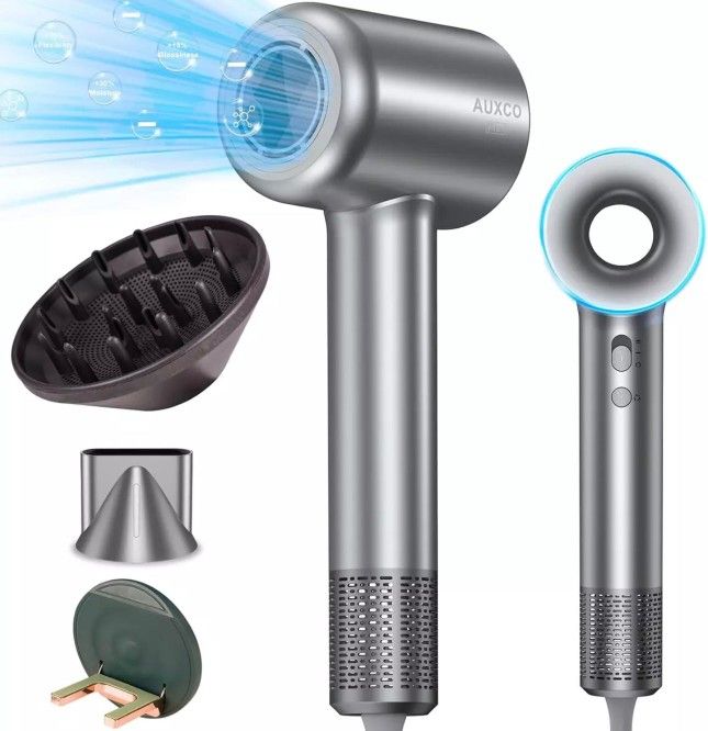 Hair Dryer with Diffuser, Ionic 1600W Brushless Motor Blow Dryer, 150,000RPM Hig