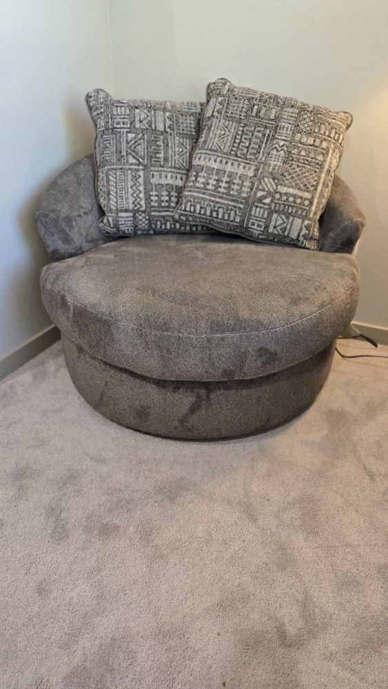 Round Swivel Accent- Reading Chair