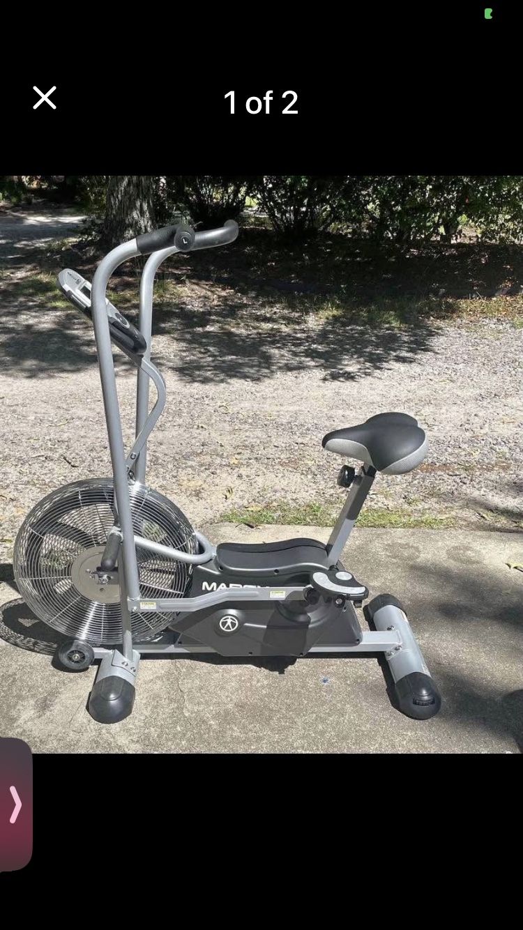 Marcy Air Resistance Exercise Bike With Fan Large Seat