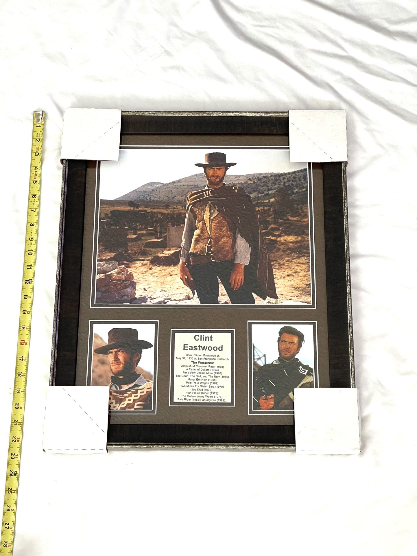 Mint Condition Still In Package (Rare Find) 23” x 19” Commemorative Clint Eastwood Collectors Plaque. Retail value $300.