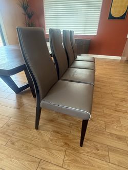 Copenhagen Leather Dining Chairs (4)