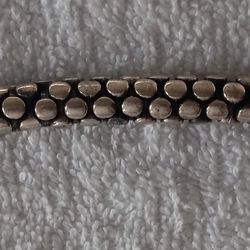 King Baby Studios Small Leather & Silver Snake Link Bracelet