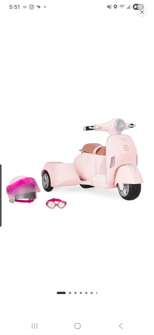 The Our Generation Ride Along Scooter Vehicle Accessory Set for 18” Dolls