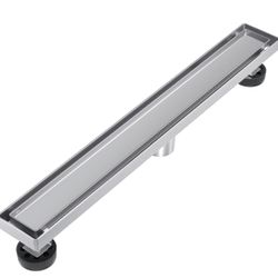 Linear Shower Drain, Brushed Stainless Steel