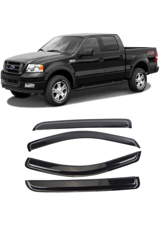 4x Car Window Side Sun Visor Rain Guard Vent Deflector Fits 04-08 F-150 Crew Cab