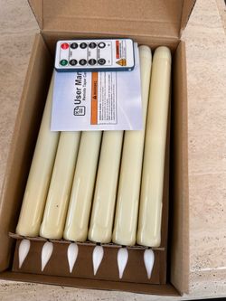 Plastic Candles Battery Operated (12 count)