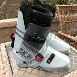 Vintage SALOMON SX 91 Rear Entry Alpine Downhill Ski Boots• Size 345 (27.5) Gray