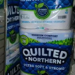 Quilted Northern Toilet Paper! 6 Mega=24 Regular Rolls 