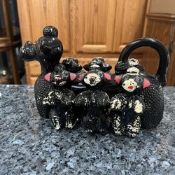 Vintage 1950s Japanese Poodle Spice Rack.  Some paint wear due to age.  Has been on display in a cabinet.  Smoke free home  