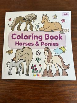Coloring book horses and ponies for kids ages 4–8 by KWABU