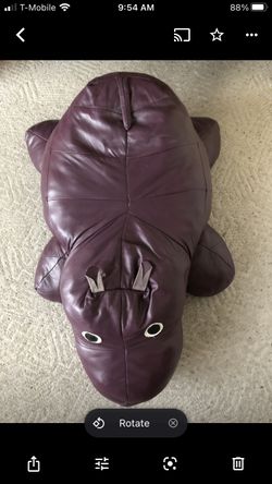 Leather Hippopotamus footstool/ottoman​