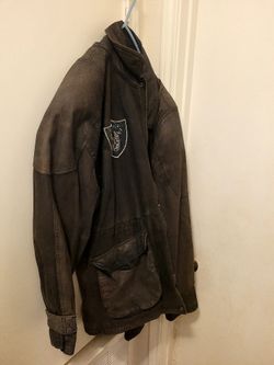 Oakland Raiders Leather Motorcycle Jacket