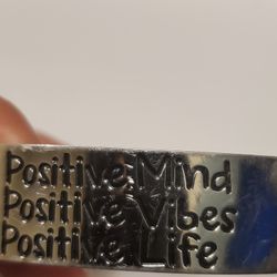 Vintage Positive Mind Positive Vibes Positive Life Adjustable Bracelet