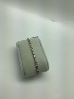 Marked 14kt  Ladies Bracelet With Diamonds 