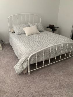 White Metal Bed Frame