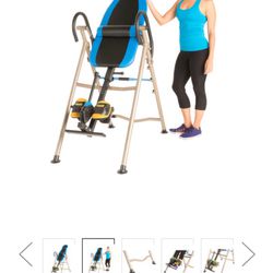 EXERPEUTIC 225SL Inversion Table with 'SURELOCK' Safety Ratchet System, Lumbar Support and AIR SOFT No Pinch Ankle Holders