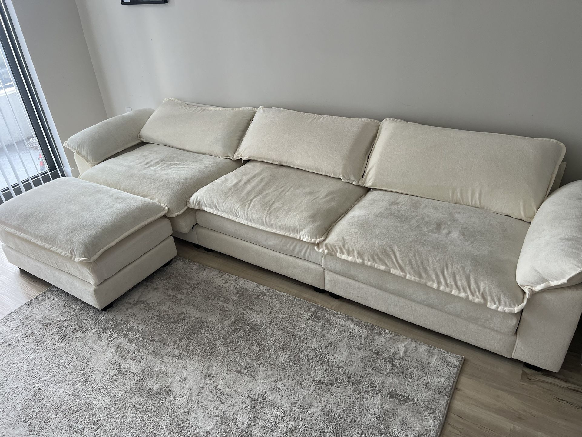 Beige Sectional Sofa L Shaped Couch