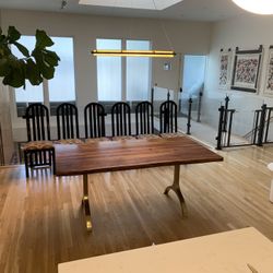 Live Edge Dining Table And 6 Chairs From Italy
