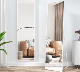 White FNLEON Full-Length Mirror