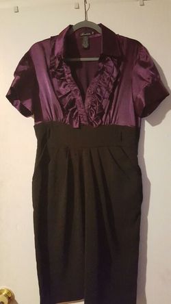 Roulette NY dress pencil skirt silk shirt belt not shown