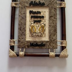 Handmade Hawaiian Wall Art – “Aloha, Please Remove Your Shoes, Mahalo”