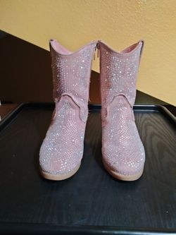 Pink diamond girl boots