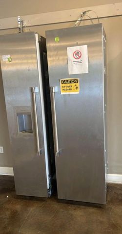 Built in refrigerator and freezer set 42 inch wide