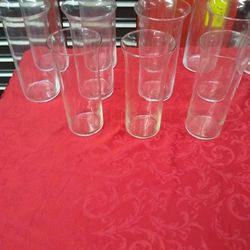 Different Size Glass Centerpiece Container Vases And Shapes Along With Mirrors Beveled And Non-veled Square And Round